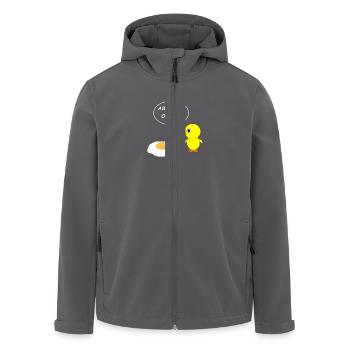 Lustiges Küken und Spiegelei T-Shirt für Kids - Recycelte Männer Softshell-Jacke von Stanley/Stella - Anthrazit - Vorne - AI Model Male 185 light (185cm)