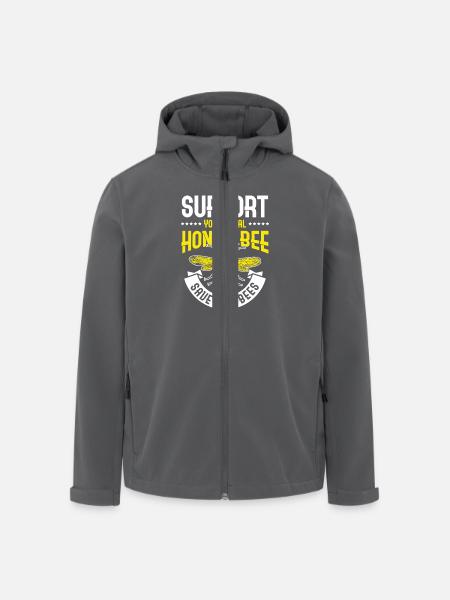 Support your local Honey Bee Save the Bees - Recycelte Männer Softshell-Jacke von Stanley/Stella - Anthrazit