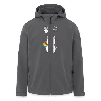 Trust Me I'm A Unicorn - Magical Cat - Recycelte Männer Softshell-Jacke von Stanley/Stella - Anthrazit - Vorne - AI Model Male 185 light (185cm)