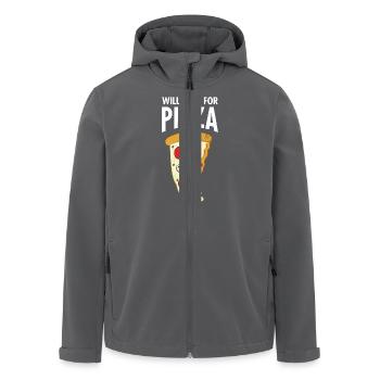 Will Code For Pizza - Funny Programmer Slogan - Recycelte Männer Softshell-Jacke von Stanley/Stella - Anthrazit - Vorne - AI Model Male 185 light (185cm)