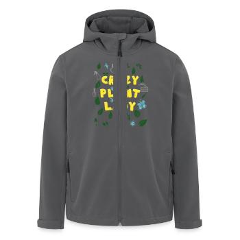 Crazy Plant Lady 2- Lustiges Garten-Pflanzen-Shirt - Recycelte Männer Softshell-Jacke von Stanley/Stella - Anthrazit - Vorne - AI Model Male 185 light (185cm)