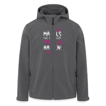 Mädels egal was passiert Pegel halten JGA Party - Recycelte Männer Softshell-Jacke von Stanley/Stella - Anthrazit - Vorne - AI Model Male 185 light (185cm)