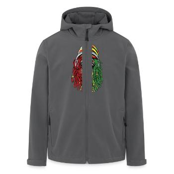 Lion Reggae - Recycelte Männer Softshell-Jacke von Stanley/Stella - Anthrazit - Vorne - AI Model Male 185 light (185cm)