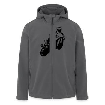 Superbike HP4 Wheelie - Recycelte Männer Softshell-Jacke von Stanley/Stella - Anthrazit - Vorne - AI Model Male 185 light (185cm)