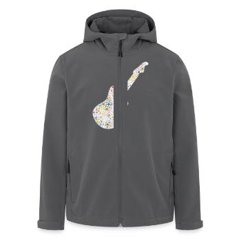 guitare étoiles - Veste softshell homme en polyester recyclé Stanley/Stella - charbon - Devant - AI Model Male 185 light (185cm)