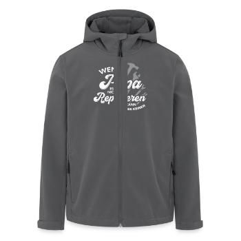 Wenn Papa es nicht reparieren kann Großeltern - Recycelte Männer Softshell-Jacke von Stanley/Stella - Anthrazit - Vorne - AI Model Male 185 light (185cm)