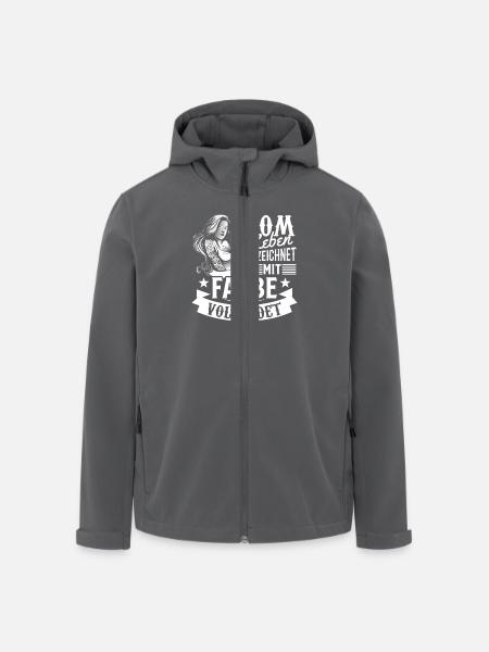 Vom Leben gezeichnet mit Farbe vollendet TATTOO - Recycelte Männer Softshell-Jacke von Stanley/Stella - Anthrazit