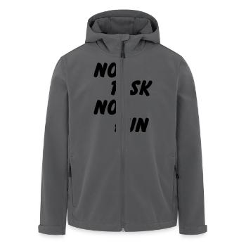 No risk, no fun - Recycelte Männer Softshell-Jacke von Stanley/Stella - Anthrazit - Vorne - AI Model Male 185 light (185cm)