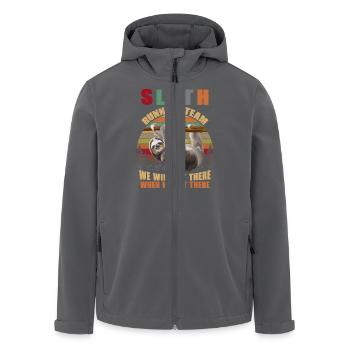 Sloth Running Team We'll Get There Funny Sloth - Recycelte Männer Softshell-Jacke von Stanley/Stella - Anthrazit - Vorne - AI Model Male 185 light (185cm)