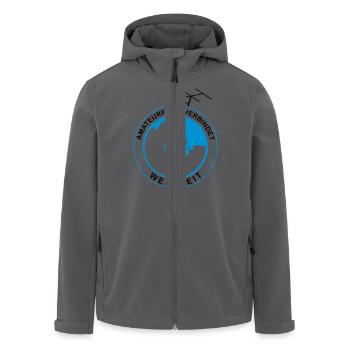 amateurfunk-verbindet - Recycelte Männer Softshell-Jacke von Stanley/Stella - Anthrazit - Vorne - AI Model Male 185 light (185cm)