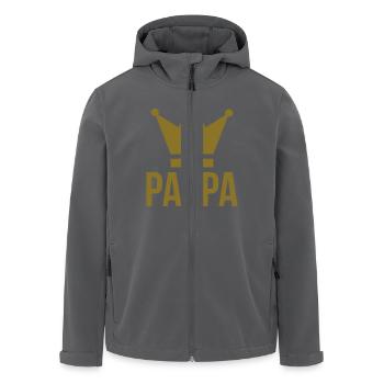 Pappa / Papa / Dad / Far / fars dag / verjaardag - Recycelte Männer Softshell-Jacke von Stanley/Stella - Anthrazit - Vorne - AI Model Male 185 light (185cm)