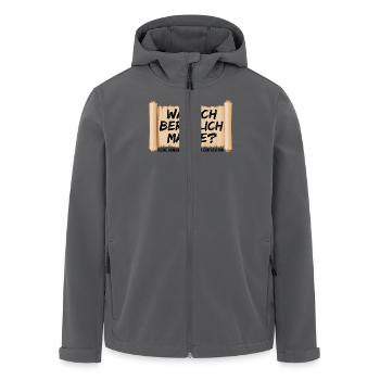 Was ich beruflich mache? Keine Ahnung ich gehe da - Recycelte Männer Softshell-Jacke von Stanley/Stella - Anthrazit - Vorne - AI Model Male 185 light (185cm)