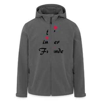 Für immer Freunde mit Herz - Recycelte Männer Softshell-Jacke von Stanley/Stella - Anthrazit - Vorne - AI Model Male 185 light (185cm)