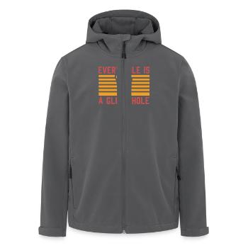 Lustiges Bier Pong - Jedes Loch ist ein - Recycelte Männer Softshell-Jacke von Stanley/Stella - Anthrazit - Vorne - AI Model Male 185 light (185cm)