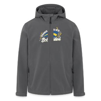 Schweden garnix muss ich nur nach Schweden Winston - Recycelte Männer Softshell-Jacke von Stanley/Stella - Anthrazit - Vorne - AI Model Male 185 light (185cm)