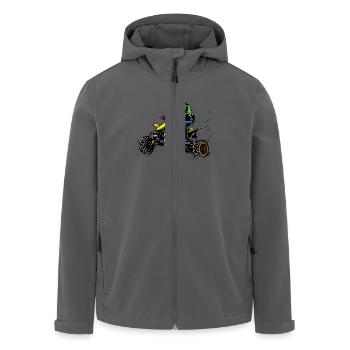 Quad Quadfahrer ATV - Recycelte Männer Softshell-Jacke von Stanley/Stella - Anthrazit - Vorne - AI Model Male 185 light (185cm)
