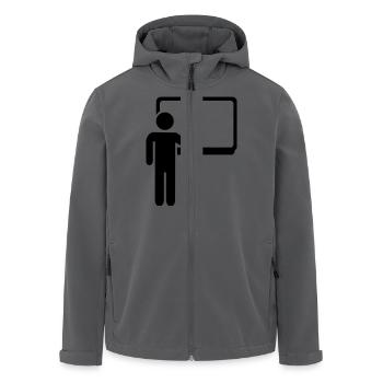 Lehrer - Recycelte Männer Softshell-Jacke von Stanley/Stella - Anthrazit - Vorne - AI Model Male 185 light (185cm)