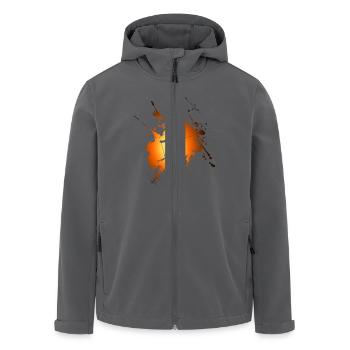 Skifahren Wintersport - Recycelte Männer Softshell-Jacke von Stanley/Stella - Anthrazit - Vorne - AI Model Male 185 light (185cm)