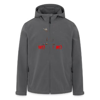 HO HO NO Rentier Rudolf mit der roten Nase - Recycelte Männer Softshell-Jacke von Stanley/Stella - Anthrazit - Vorne - AI Model Male 185 light (185cm)