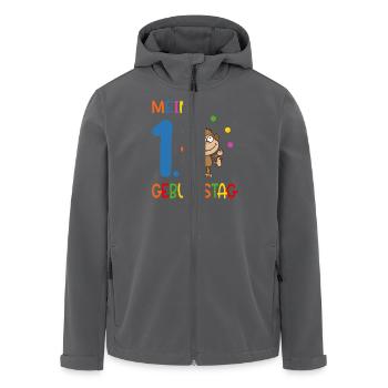 Mein erster Geburtstag - Recycelte Männer Softshell-Jacke von Stanley/Stella - Anthrazit - Vorne - AI Model Male 185 light (185cm)
