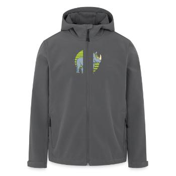 Nashorn - Recycelte Männer Softshell-Jacke von Stanley/Stella - Anthrazit - Vorne - AI Model Male 185 light (185cm)