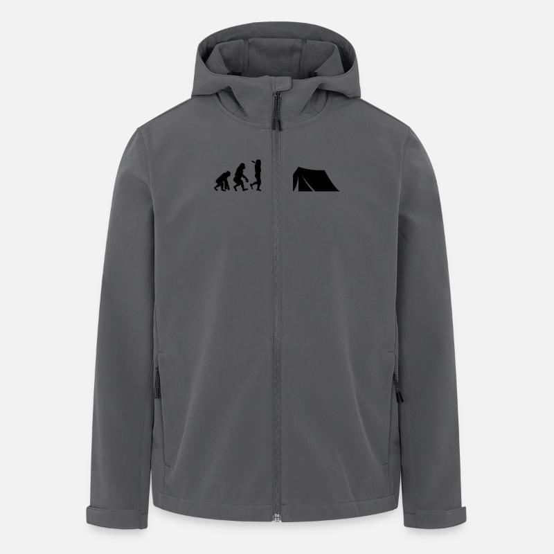 Camping Evolution Camping - Veste softshell homme en polyester recyclé Stanley/Stella - charbon
