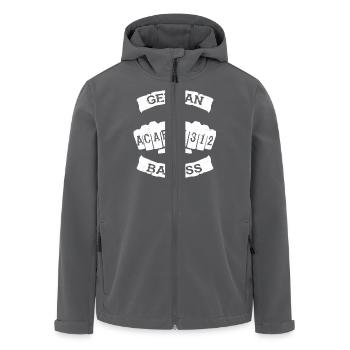 german badass deutschland fußball hooligan tattoo - Recycelte Männer Softshell-Jacke von Stanley/Stella - Anthrazit - Vorne - AI Model Male 185 light (185cm)
