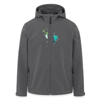 Südamerika - Recycelte Männer Softshell-Jacke von Stanley/Stella - Anthrazit - Vorne - AI Model Male 185 light (185cm)