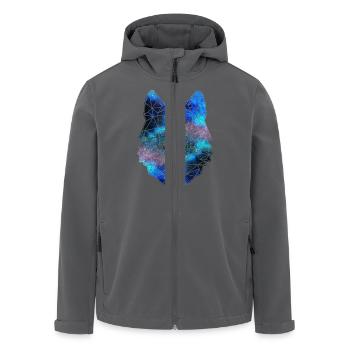 Polygon Wolf Tier Wildnis Space Galaxie Universum - Recycelte Männer Softshell-Jacke von Stanley/Stella - Anthrazit - Vorne - AI Model Male 185 light (185cm)