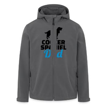 Cocker Spaniel - Recycelte Männer Softshell-Jacke von Stanley/Stella - Anthrazit - Vorne - AI Model Male 185 light (185cm)