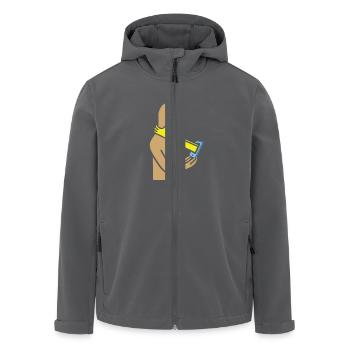 Smartphone Kopf würgen - Recycelte Männer Softshell-Jacke von Stanley/Stella - Anthrazit - Vorne - AI Model Male 185 light (185cm)