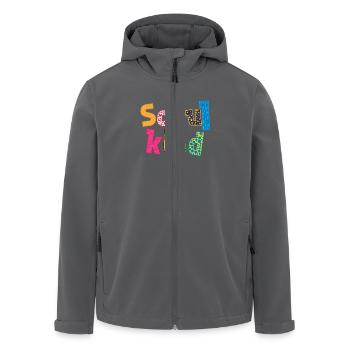 Einschulung "Schulkind" - Recycelte Männer Softshell-Jacke von Stanley/Stella - Anthrazit - Vorne - AI Model Male 185 light (185cm)
