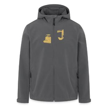 Baggerfahrer geschenkideen - Recycelte Männer Softshell-Jacke von Stanley/Stella - Anthrazit - Vorne - AI Model Male 185 light (185cm)