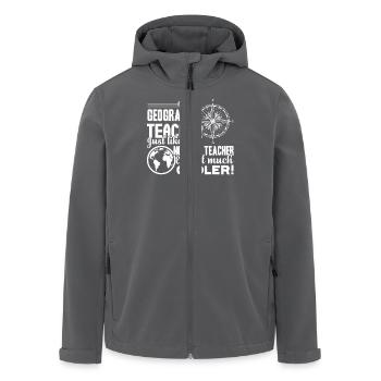 Geographie Lehrer Cooler Shirts - Recycelte Männer Softshell-Jacke von Stanley/Stella - Anthrazit - Vorne - AI Model Male 185 light (185cm)