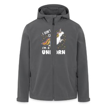 Einhorn Ich bin ein Einhorn - Recycelte Männer Softshell-Jacke von Stanley/Stella - Anthrazit - Vorne - AI Model Male 185 light (185cm)