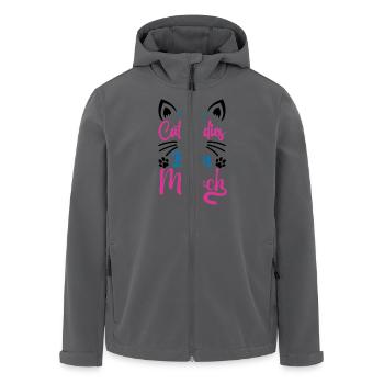 Echte Katzendamen werden im März geboren, Geburtstagsfrauen - Recycelte Männer Softshell-Jacke von Stanley/Stella - Anthrazit - Vorne - AI Model Male 185 light (185cm)