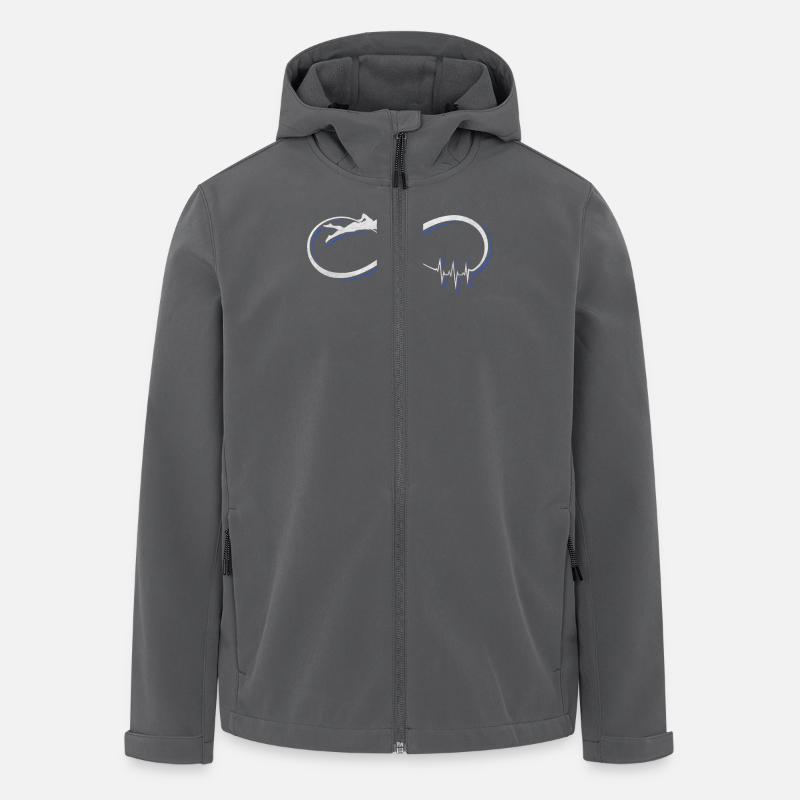 Schwimmen Geschenk / Design - Recycelte Männer Softshell-Jacke von Stanley/Stella - Anthrazit