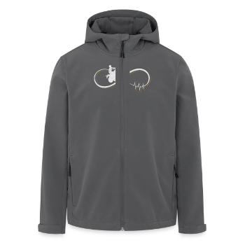J'aime quad cadeau vélo - Veste softshell homme en polyester recyclé Stanley/Stella - charbon - Devant - AI Model Male 185 light (185cm)