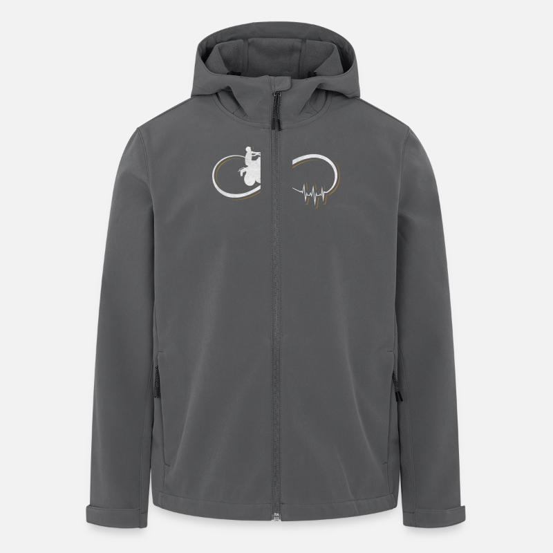 Ich mag Quad Geschenk - Recycelte Männer Softshell-Jacke von Stanley/Stella - Anthrazit