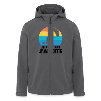 Je Peux Pas J'ai Kite Cadeau Humour - Veste softshell homme en polyester recyclé Stanley/Stella - charbon - Devant - AI Model Male 185 light (185cm)