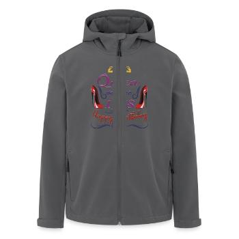 Eine Königin wurde 1978 geboren - 44 Jahre alter Geburtstag - Recycelte Männer Softshell-Jacke von Stanley/Stella - Anthrazit - Vorne - AI Model Male 185 light (185cm)