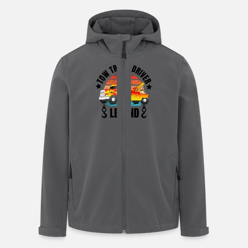 Tow Truck Driver Legend Sunset - Men’s Recycled Softshell Jacket by Stanley/Stella - anthracite