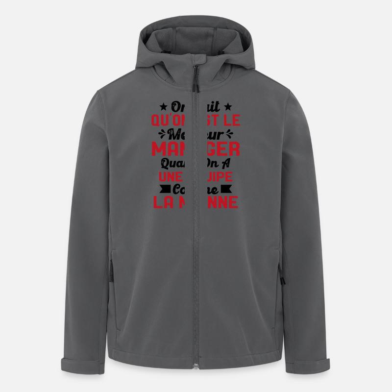 Meilleur Chef a une équipe comme la mienne - Veste softshell homme en polyester recyclé Stanley/Stella - charbon