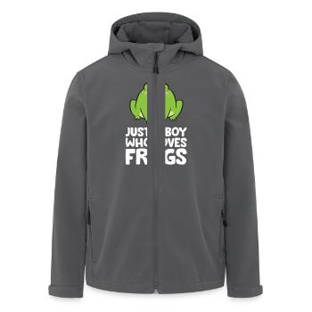 Froschjunge Nur ein Junge, der Frösche liebt - Recycelte Männer Softshell-Jacke von Stanley/Stella - Anthrazit - Vorne - AI Model Male 185 light (185cm)