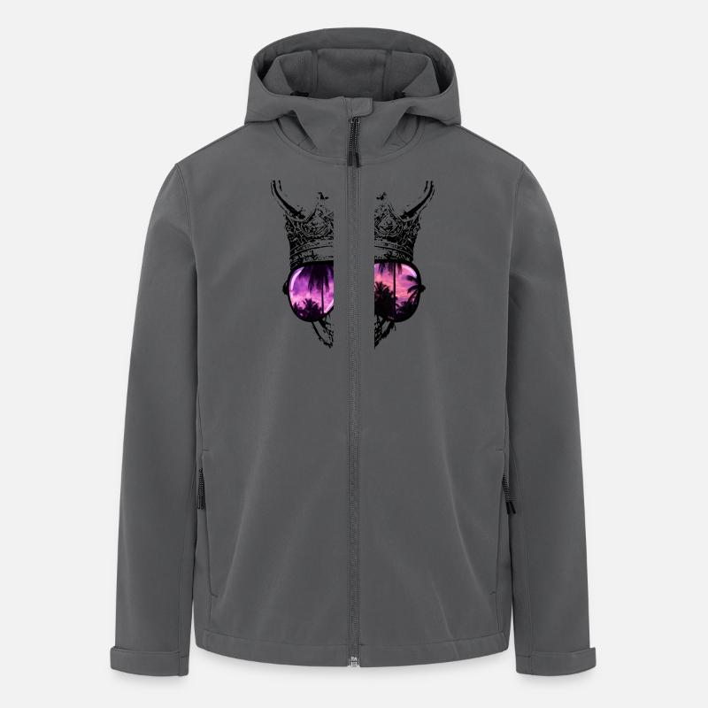 Hipster Skull King - Men’s Recycled Softshell Jacket by Stanley/Stella - anthracite