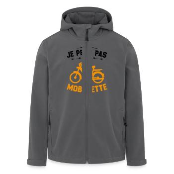 Je Peux Pas J'ai Mobylette Cadeau - Veste softshell homme en polyester recyclé Stanley/Stella - charbon - Devant - AI Model Male 185 light (185cm)