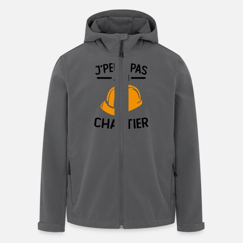 je peux pas j'ai chantier - Veste softshell homme en polyester recyclé Stanley/Stella - charbon