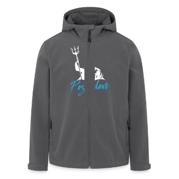 poseidon Design for a mythology fan - Recycelte Männer Softshell-Jacke von Stanley/Stella - Anthrazit - Vorne - AI Model Male 185 light (185cm)