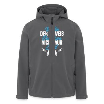Ich Bin der Beweis das Papa Nicht nur zockt - Recycelte Männer Softshell-Jacke von Stanley/Stella - Anthrazit - Vorne - AI Model Male 185 light (185cm)