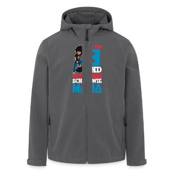 Ich bin 8 - Jungen Rocker - Recycelte Männer Softshell-Jacke von Stanley/Stella - Anthrazit - Vorne - AI Model Male 185 light (185cm)